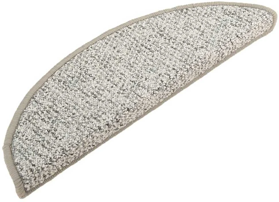 Laiptų kilimėliai, 15vnt., šviesiai pilkos spalvos, 56x17x3cm