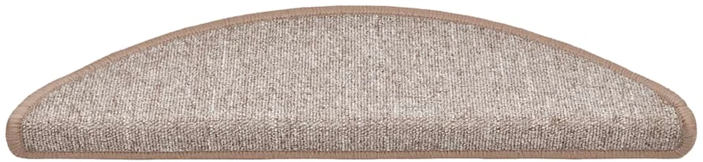 Laiptų kilimėliai, 20 vnt., 56x17x3 cm, šviesiai rudi, pusapvaliai