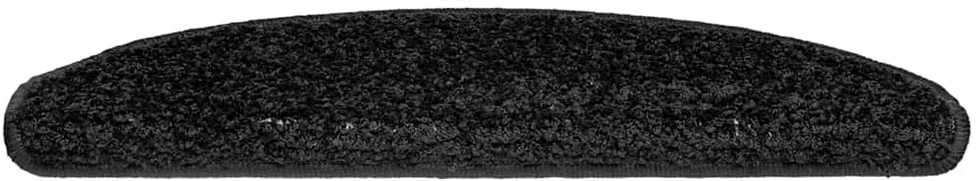 Laiptų kilimėliai, 20 vnt., juodi, 65x21x4 cm, dideli, pusapvaliai