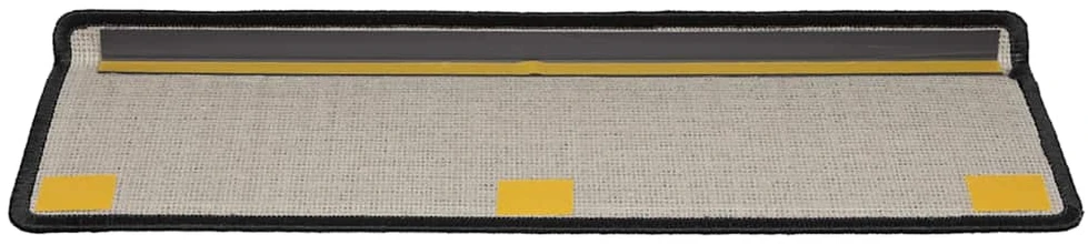 Laiptų kilimėliai, 20 vnt., juodi, 65x21x4 cm, stačiakampiai kraštai