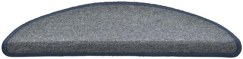 Laiptų kilimėliai, 30 vnt., 56x17x3 cm, šviesiai pilki ir mėlyni, pusapvaliai