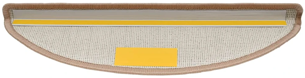 Laiptų kilimėliai, 30 vnt., 56x17x3 cm, šviesiai rudi, pusapvaliai