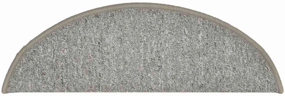 Laiptų kilimėliai, 30 vnt., 56x17x3 cm, šviesiai pilki, pusapvaliai