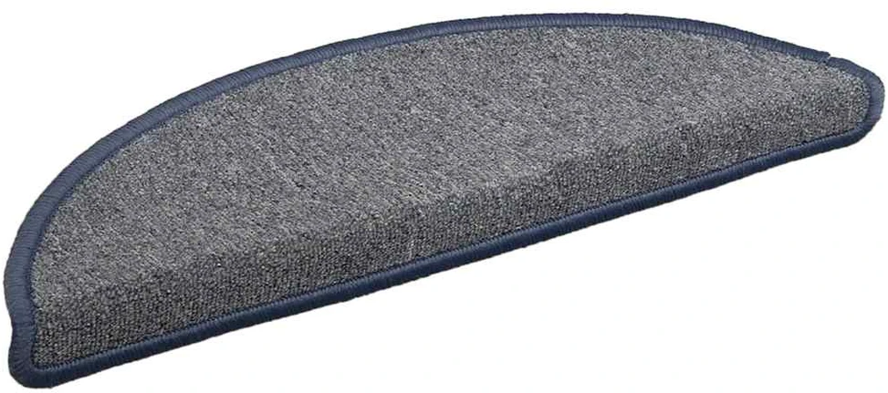 Laiptų kilimėliai, 30 vnt., 56x17x3 cm, šviesiai pilki ir mėlyni, pusapvaliai