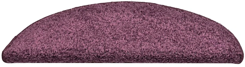 Laiptų kilimėliai, 30 vnt., 56x17x3 cm, tamsiai violetiniai, pusapvaliai