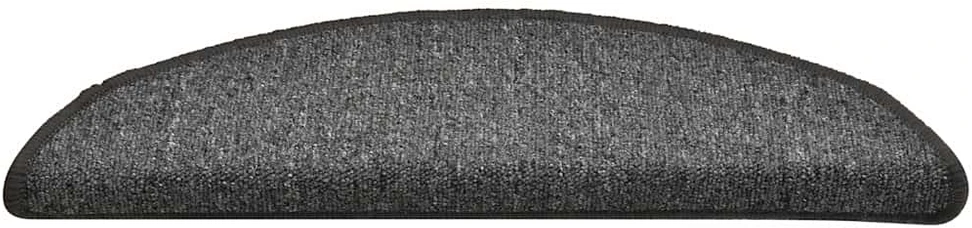 Laiptų kilimėliai, 30 vnt., 56x17x3 cm, tamsiai pilki, pusapvaliai
