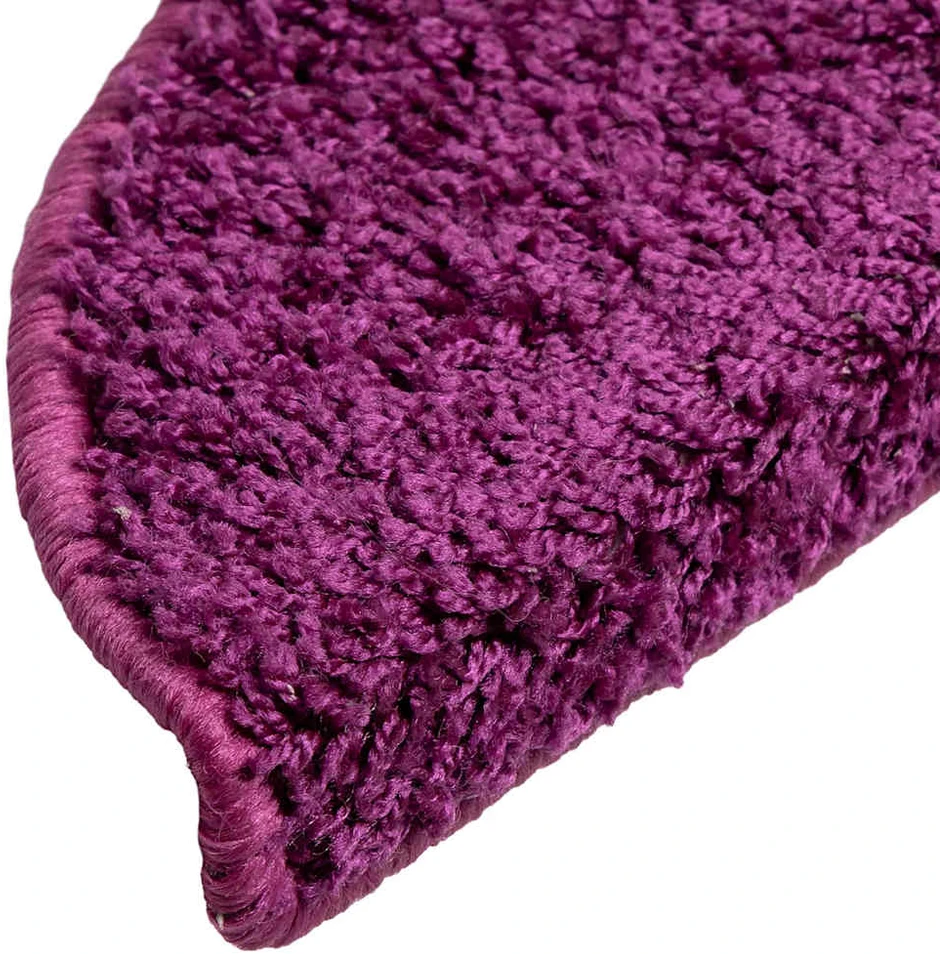 Laiptų kilimėliai, 30 vnt., 56x17x3 cm, violetiniai, pusapvaliai
