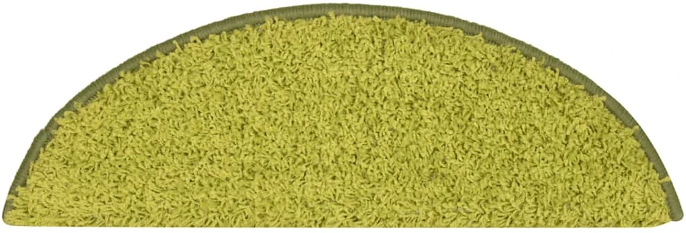 Laiptų kilimėliai, 30 vnt., 56x17x3 cm, žali, pusapvaliai