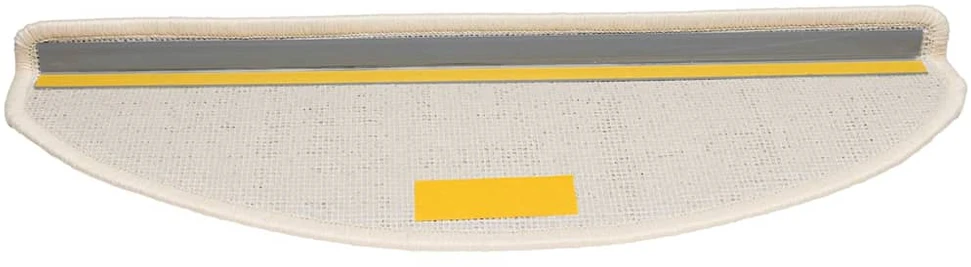 Laiptų kilimėliai, 30 vnt., 65x21x4 cm, balti, pusapvaliai, dideli