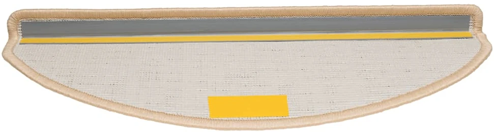 Laiptų kilimėliai, 30 vnt., 65x21x4 cm, kreminės spalvos, pusapvaliai, dideli