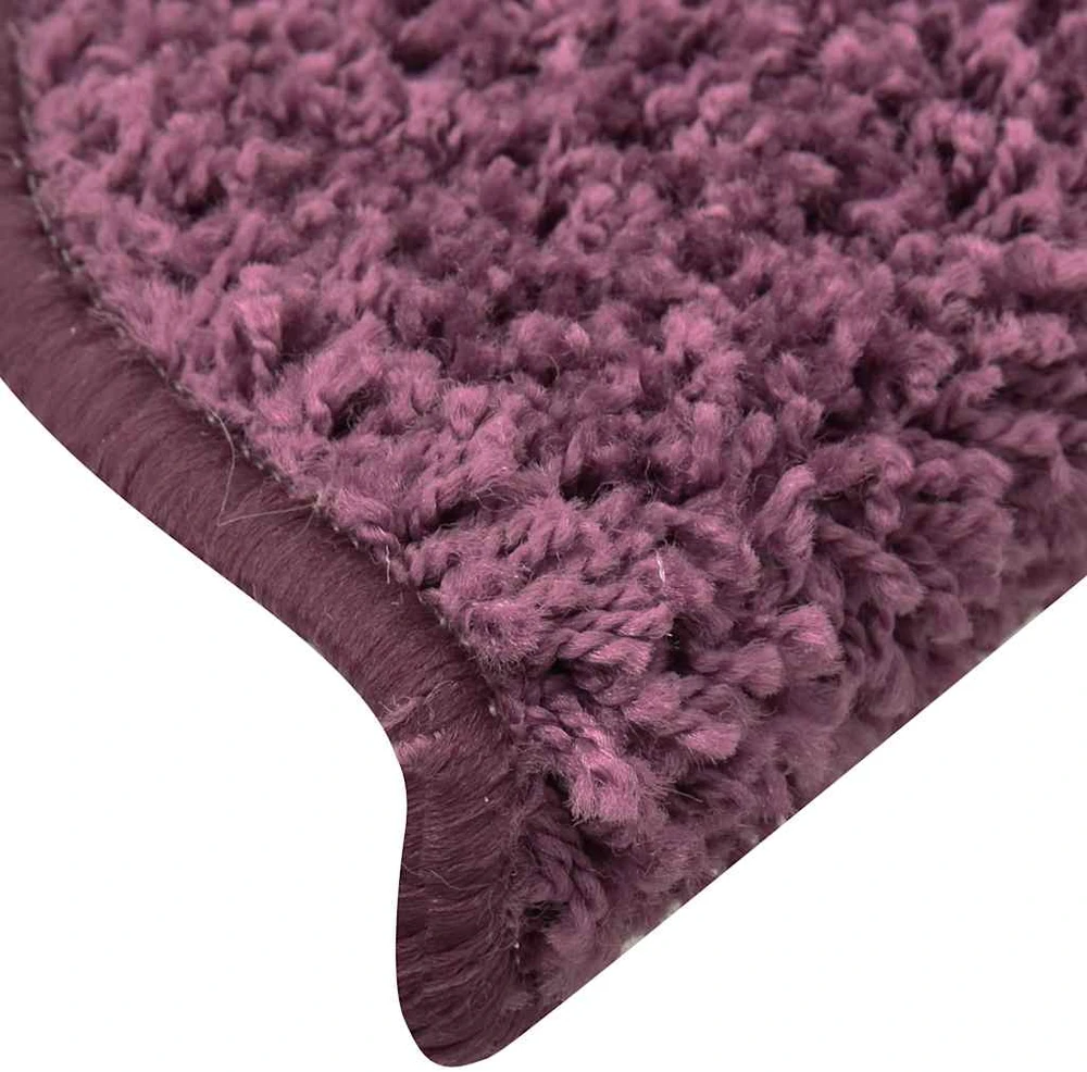 Laiptų kilimėliai, 30 vnt., 65x21x4 cm, tamsiai violetiniai, pusapvaliai, dideli