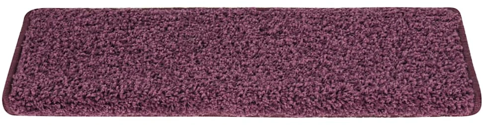 Laiptų kilimėliai, 30 vnt., 65x21x4 cm, tamsiai violetiniai, stačiakampiai kraštai