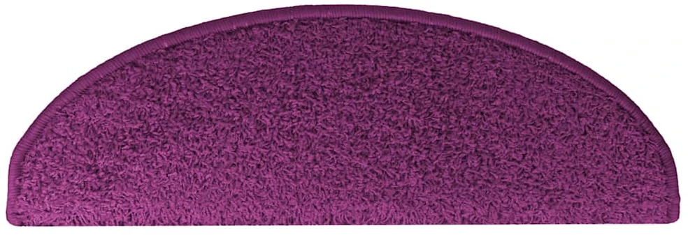 Laiptų kilimėliai, 30 vnt., 65x21x4 cm, violetiniai, pusapvaliai, dideli