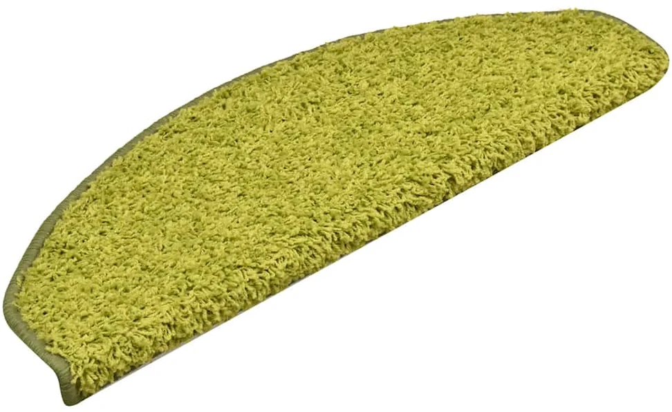 Laiptų kilimėliai, 30 vnt., 65x21x4 cm, žali, pusapvaliai, dideli