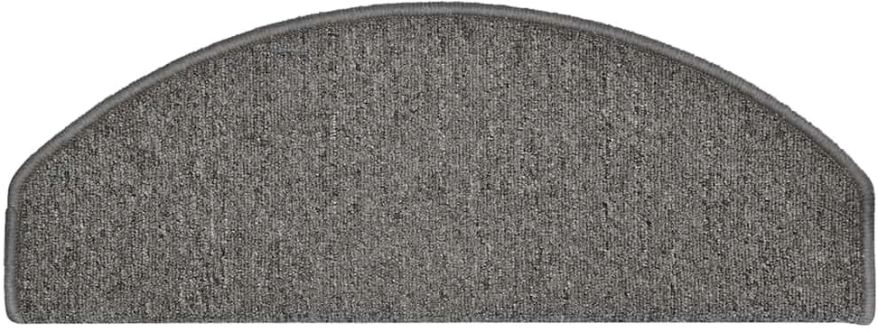 Laiptų kilimėliai, 30 vnt., 65x24x4 cm, tamsiai pilki, pusapvaliai, dideli