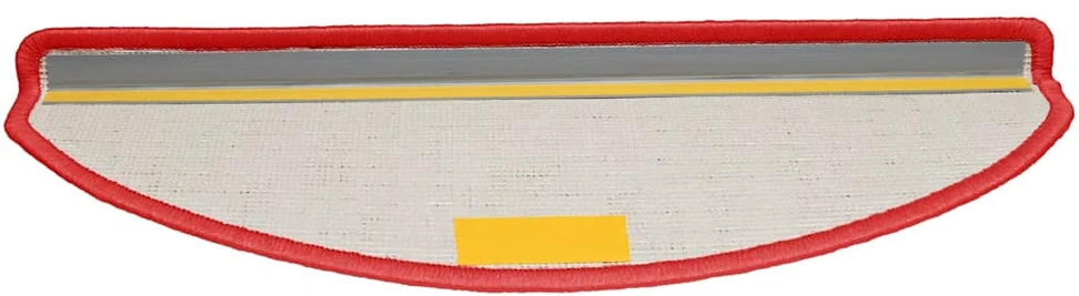 Laiptų kilimėliai, 30 vnt., raudoni, 65x21x4 cm, dideli, pusapvaliai