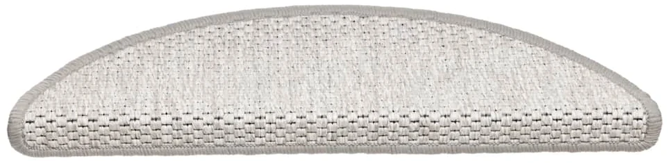 Laiptų kilimėliai Lipni Sisal-Look 30 vnt 56x17x3 cm Platina