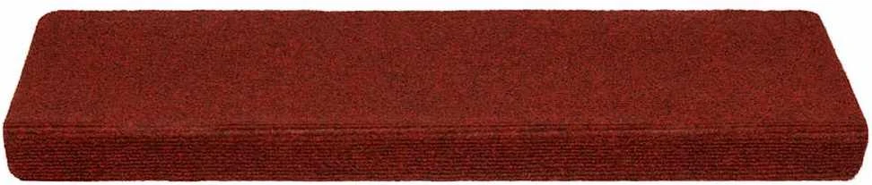 Laiptų kilimėliai, 10vnt., tamsiai raudoni, 65x21x4cm