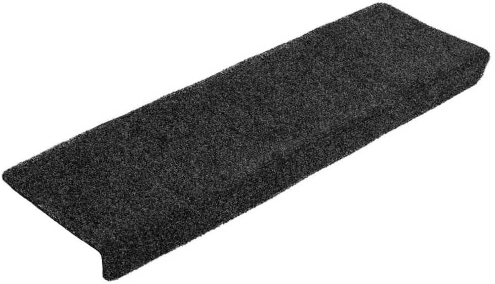 Laiptų kilimėliai, 10vnt., pilki 65x21x4cm, perforuoti adatomis