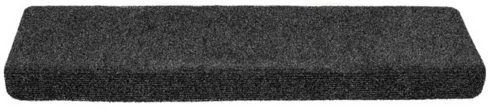 Laiptų kilimėliai, 10vnt., pilki 65x21x4cm, perforuoti adatomis