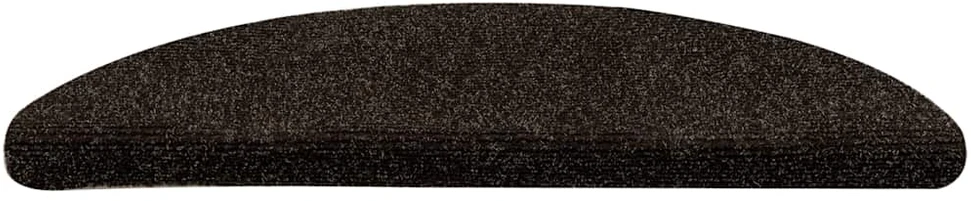 Lipnūs laiptų kilimėliai, 15vnt., tamsiai rudi, 56x17x3cm
