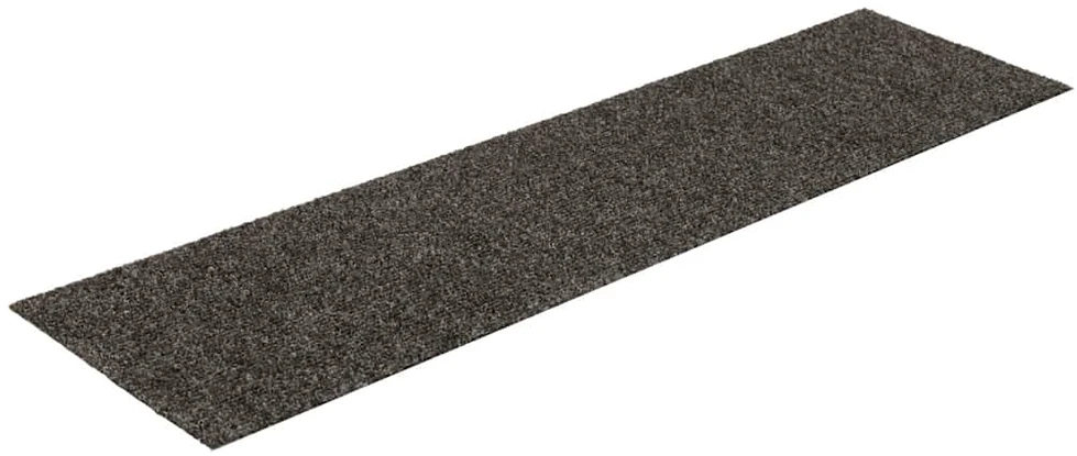Lipnūs laiptų kilimėliai, 15vnt., antracito, 76x20cm