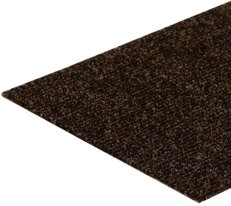 Lipnūs laiptų kilimėliai, 15vnt., rudi, 76x20cm, stačiakampiai