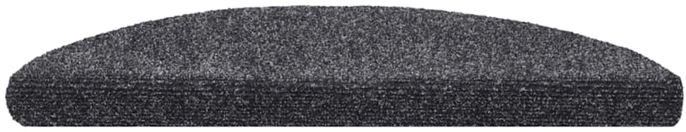 Laiptų kilimėliai, lipnūs, 20 vnt., 56x17x3 cm, tamsiai pilki, pusapvaliai