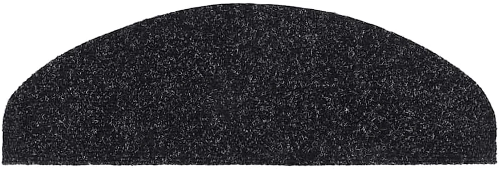 Laiptų kilimėliai, lipnūs, 20 vnt., juodi, pusapvaliai, dideli, 65x21x4 cm