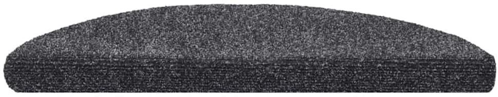Laiptų kilimėliai, lipnūs, 30 vnt., 56x17x3 cm, tamsiai pilki, pusapvaliai