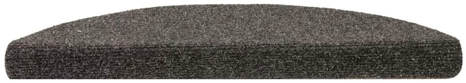 Laiptų kilimėliai, lipnūs, 30 vnt., 56x17x3 cm, antracito spalvos, pusapvaliai