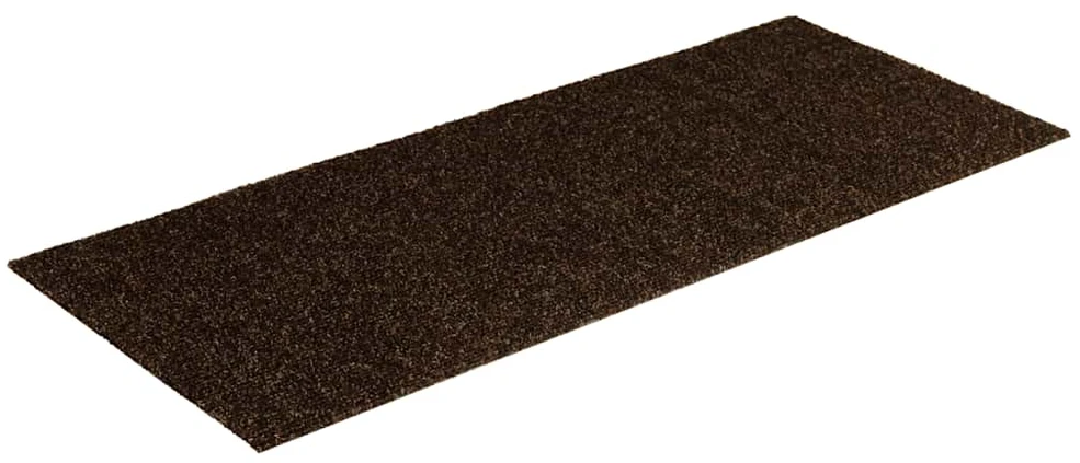 Laiptų kilimėliai, lipnūs, 30 vnt., 60x25 cm, rudi, stačiakampiai