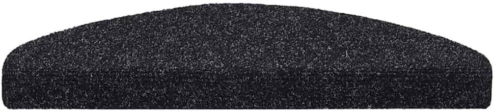 Laiptų kilimėliai, lipnūs, 30 vnt., juodi, pusapvaliai, dideli, 65x21x4 cm