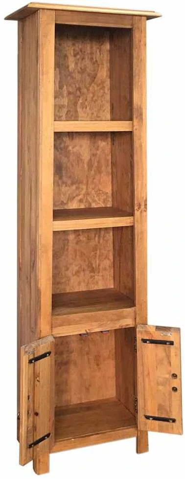 Laisvai pastatoma vonios spintelė, 48x32x170cm, pušies masyvas