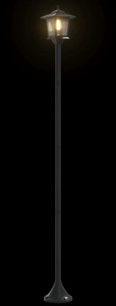 Lamp Post Set with LED Bulb 2 vnt. Juoda 16 x 16 x 156 cm