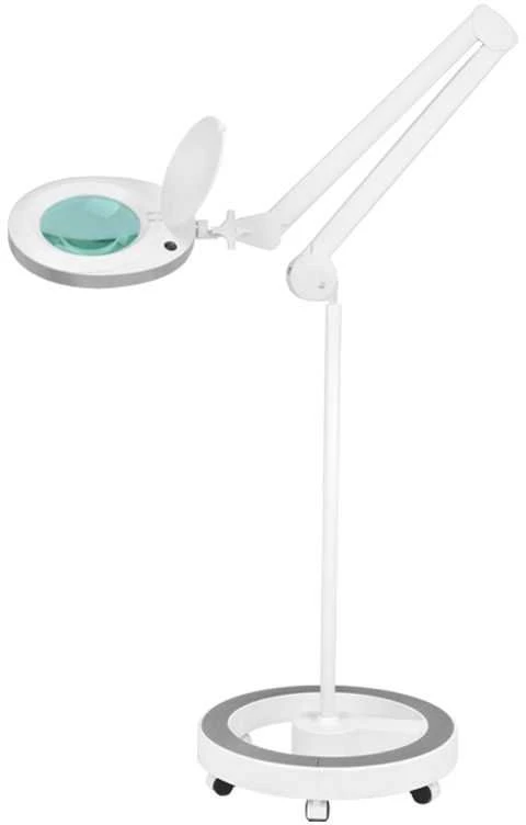 Activeshop Kosmetologinė lempa LED su lupa ir stovu ELEGANTE 60LED 5D 6W Baltas