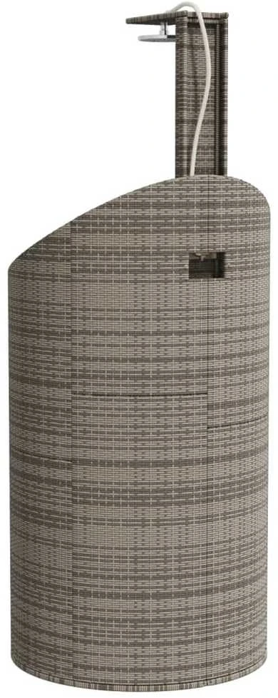 Lauko dušas, pilkas, 100x100x241,5cm, poliratanas ir akacija