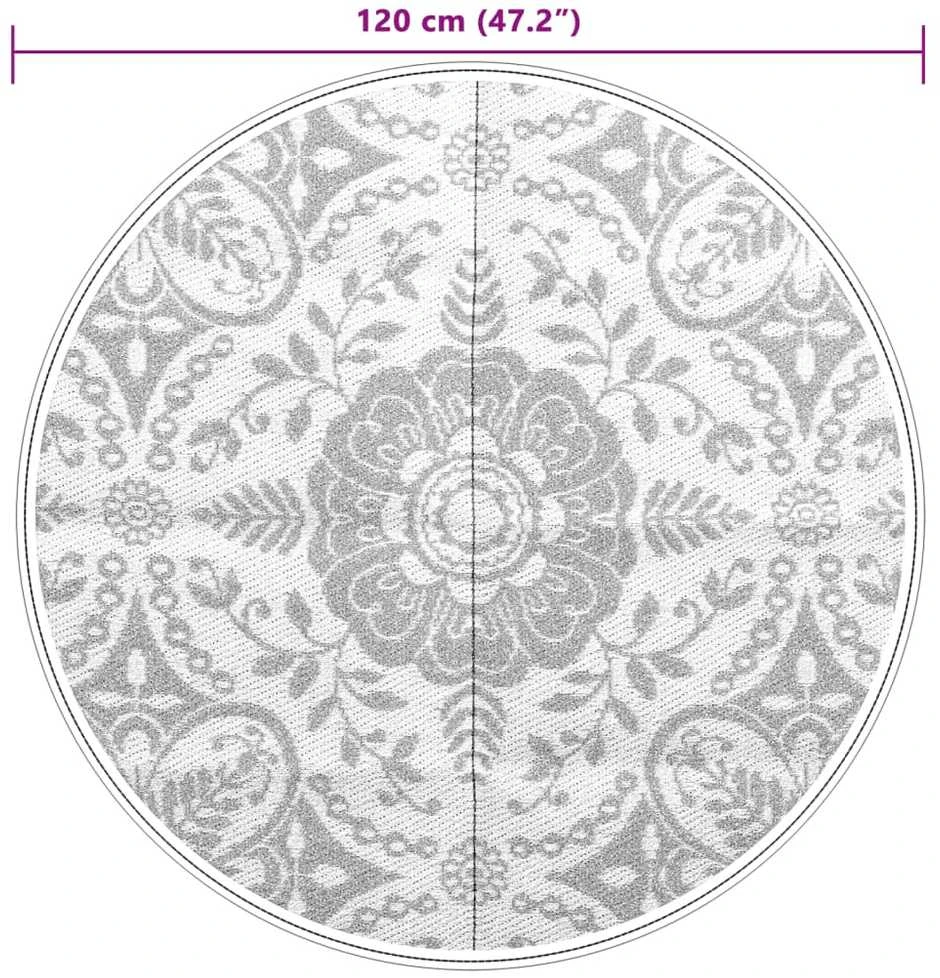 Lauko kilimas, žydros spalvos, 120cm skersmens, PP
