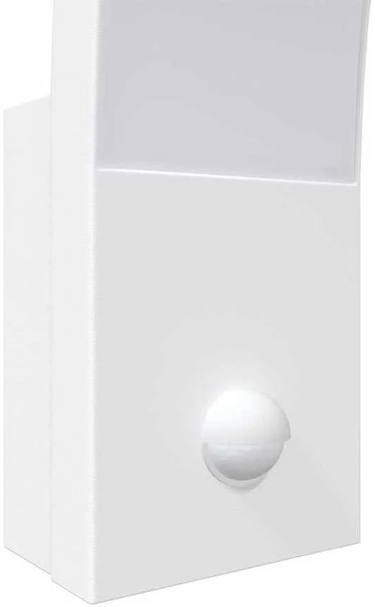 Lauko LED šviestuvai su jutikliais, 2vnt., balti, aliuminis