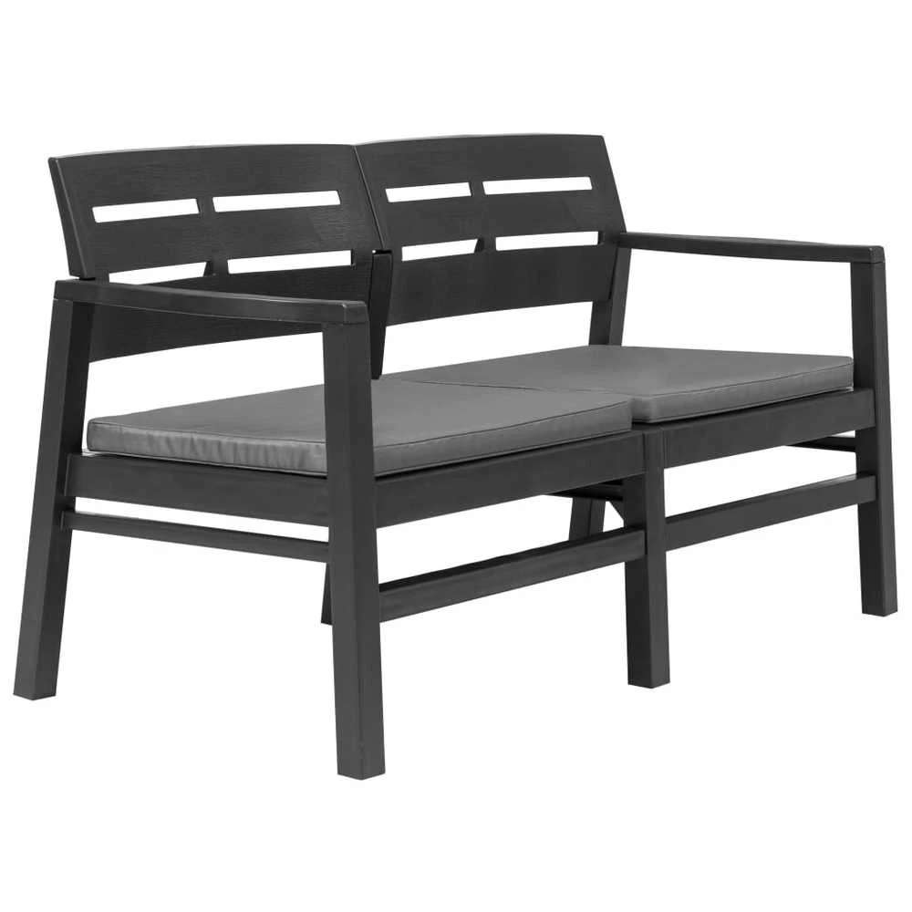 Lauko baldų komplektas Lauko poilsio baldų komplektas, 4d., antrac. sp., plastikas