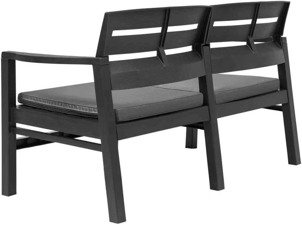 Lauko baldų komplektas Lauko poilsio baldų komplektas, 4d., antrac. sp., plastikas