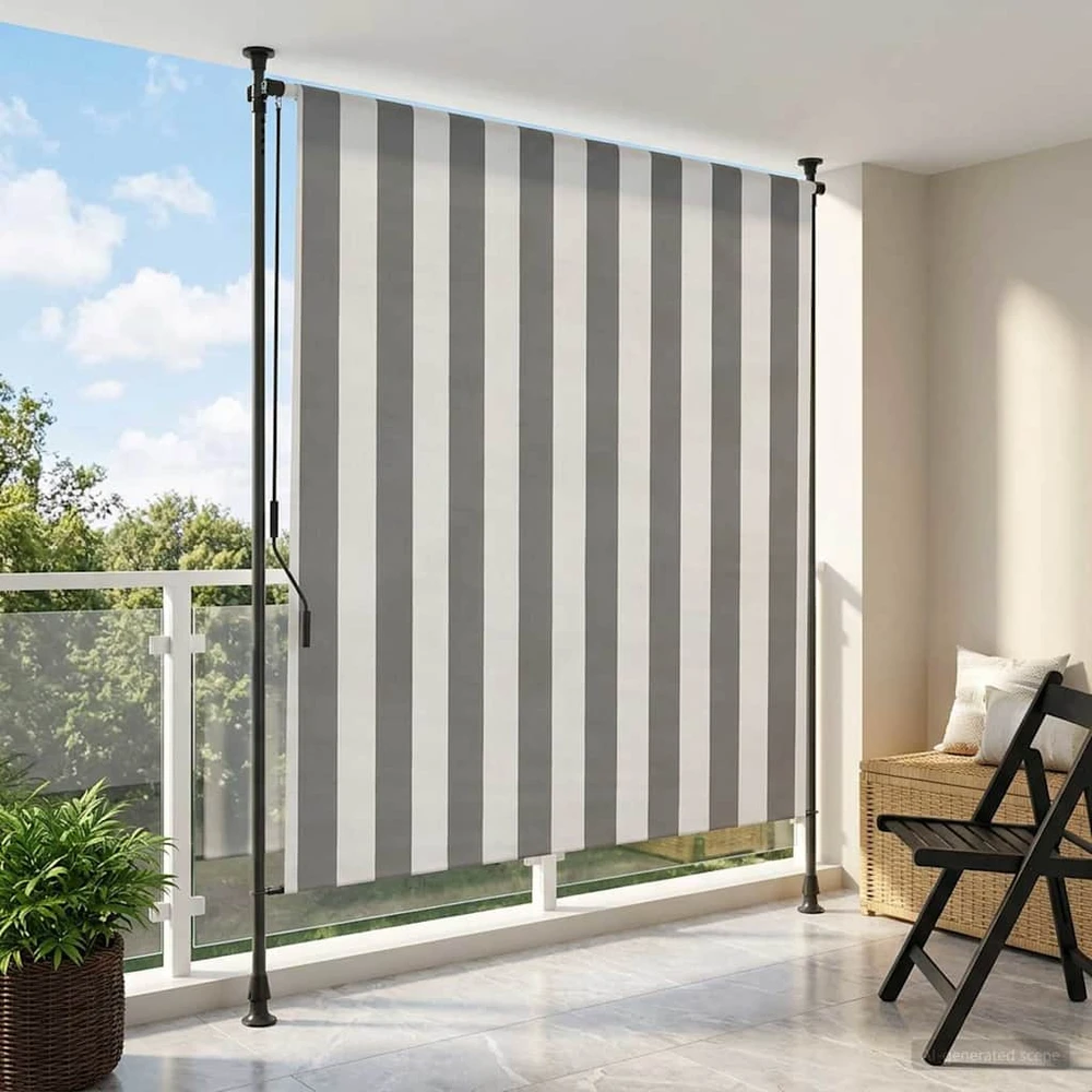 Lauko Ritininė Žaliuzė Antracito ir baltos 200 x 270 cm