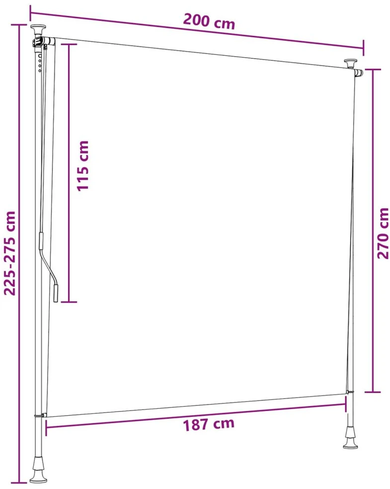 Lauko Ritininė Žaliuzė Ruda 150 x 270 cm