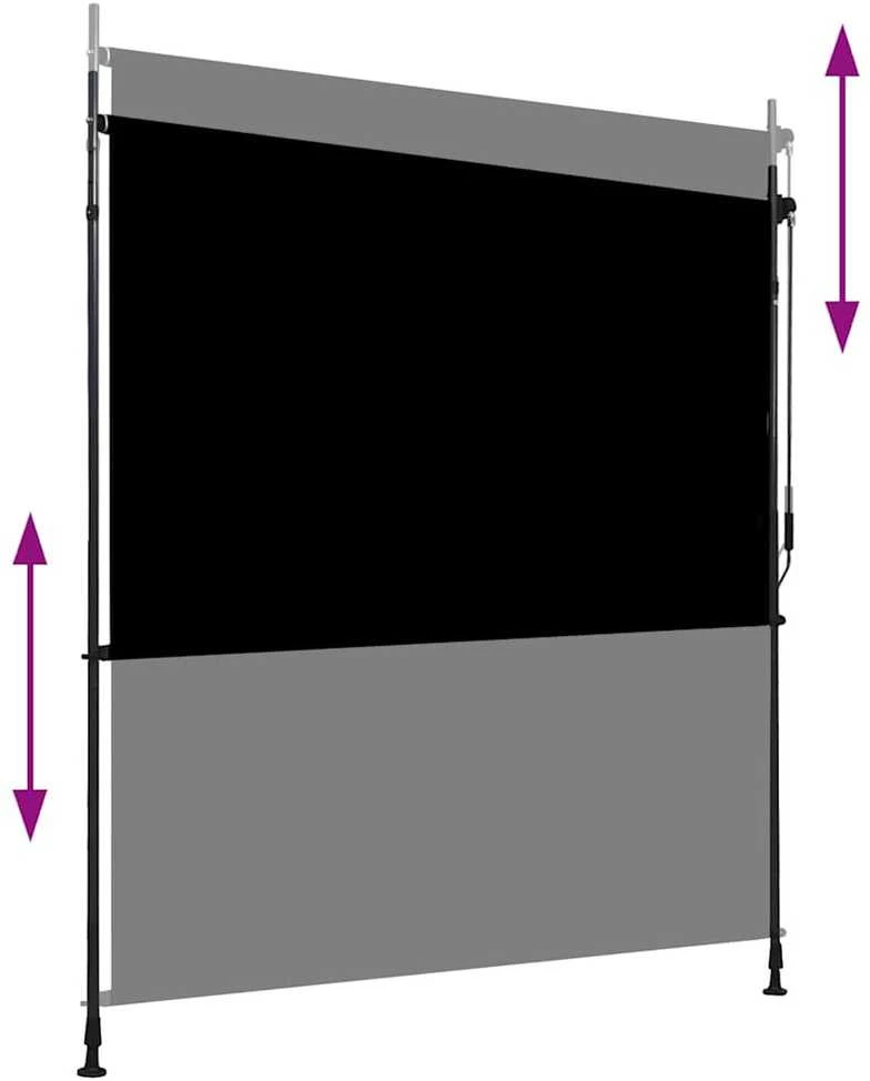 Lauko roletas, antracito spalvos, 200x270cm