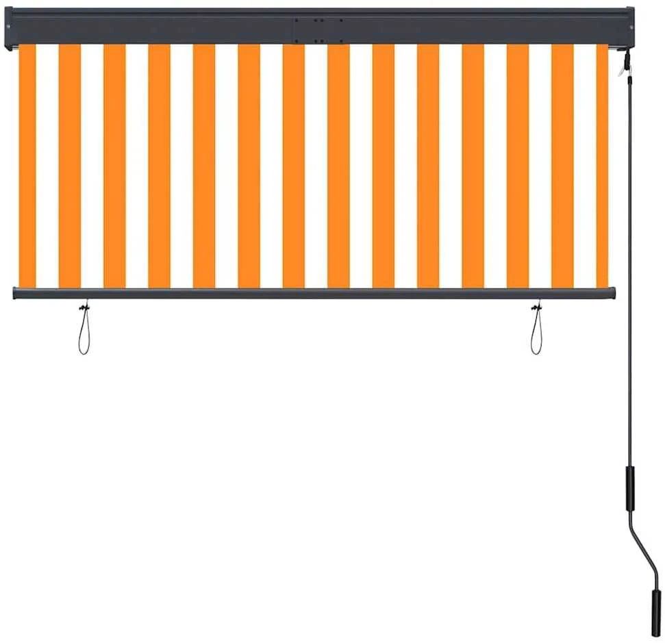 Lauko roletas, baltos ir oranžinės spalvų, 140x250cm