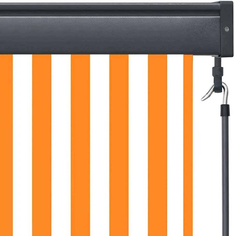 Lauko roletas, baltos ir oranžinės spalvų, 160x250cm