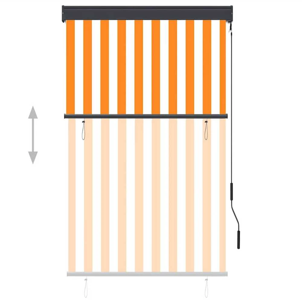 Lauko roletas, baltos ir oranžinės spalvų, 100x250cm