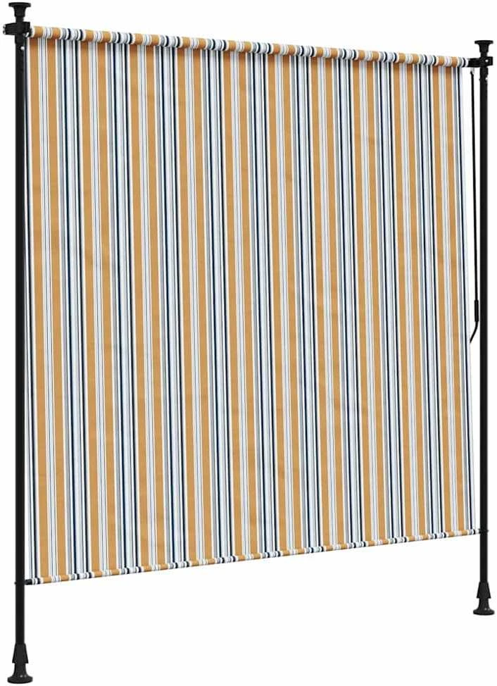 Lauko roletas, geltonas/baltas, 200x270cm, audinys ir plienas