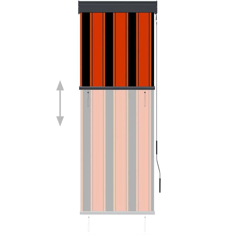 Lauko roletas, oranžinės ir rudos spalvų, 60x250cm