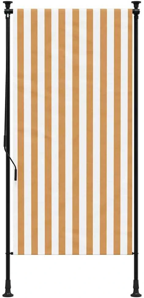 Lauko roletas, oranžinis/baltas, 100x270cm, audinys ir plienas